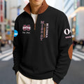 Custom Mississippi State Bulldogs Men's Striped Half-Zip Sweatshirt