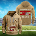 San Francisco Custom Football Tactical Quarter Zip Hoodie