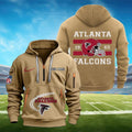 Atlanta Custom Football Tactical Quarter Zip Hoodie
