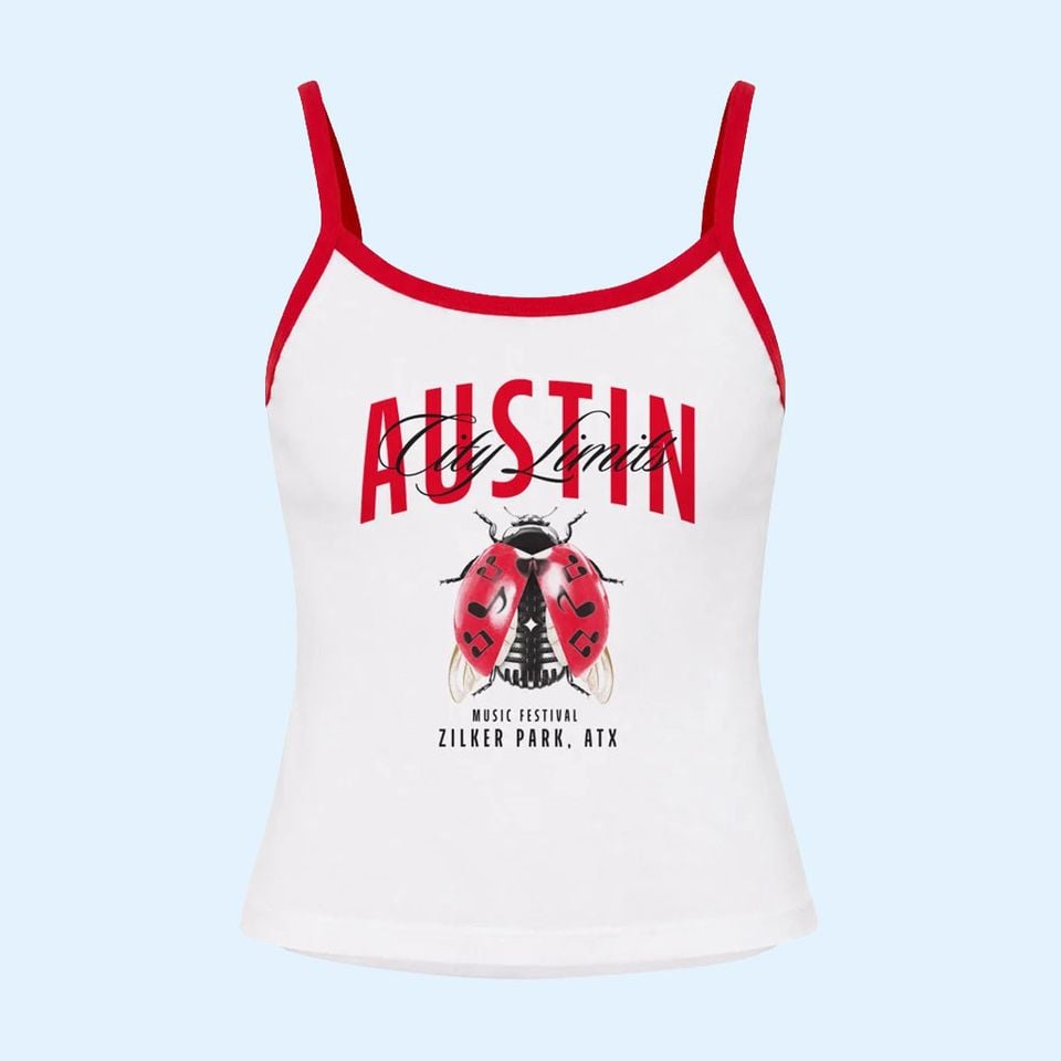 ACL Festival Merch 2026 Ladybug Spaghetti Tank Music Festival Outfits Gift For Girlfriend