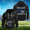 Dallas Football Custom Tactical Quarter Zip Hoodie