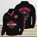 Haarleyy Davidson Custom Pink Stand Collar Sweatshirt