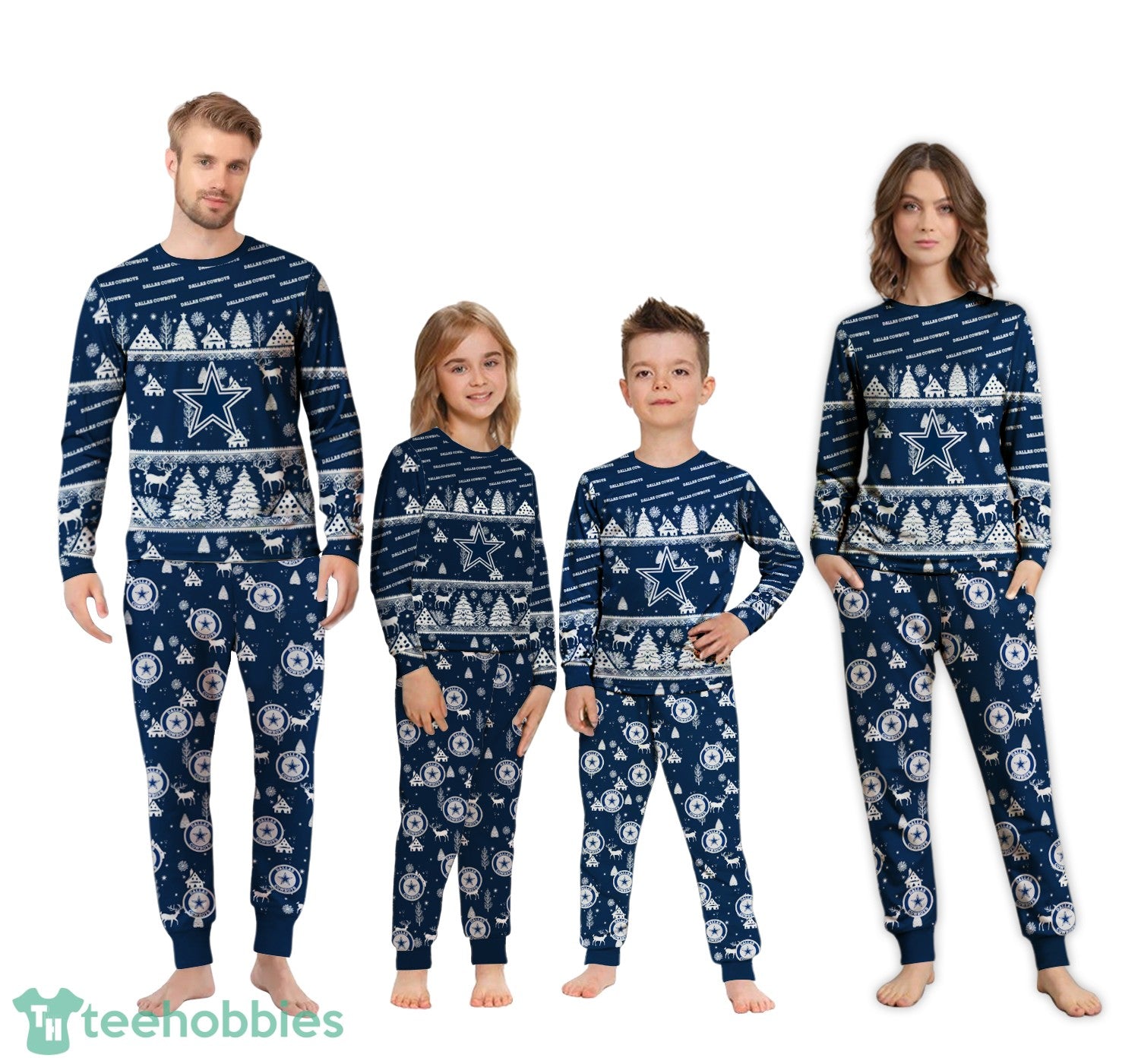 Dallas Cowboys Christmas Pattern Family Matching Pajamas Sets Best Gift For Christmas