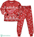 Detroit Red Wings Christmas Pattern Family Matching Pajamas Sets Best Gift For Christmas
