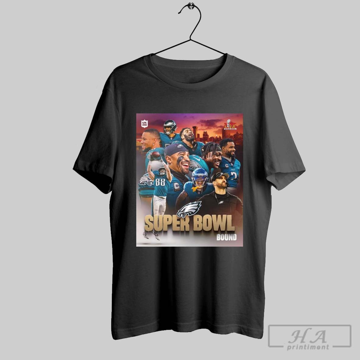 The Philadelphia Eagles Are Heading To Super Bowl Lix Nfl Uk Ire T Shirt