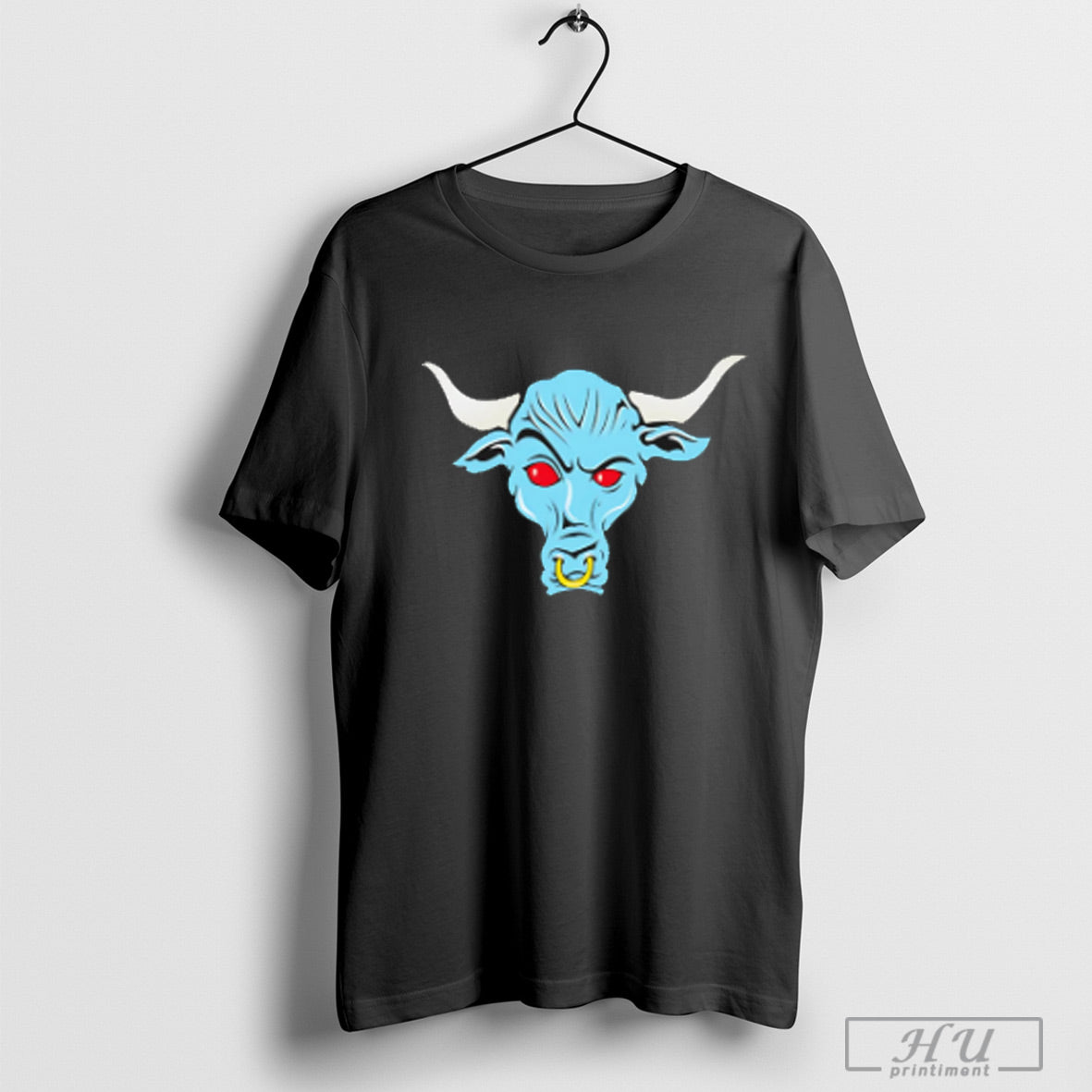 The Rock Blue Brahma Bull Wwe Mens T Shirt Hoodied Sweatshirt