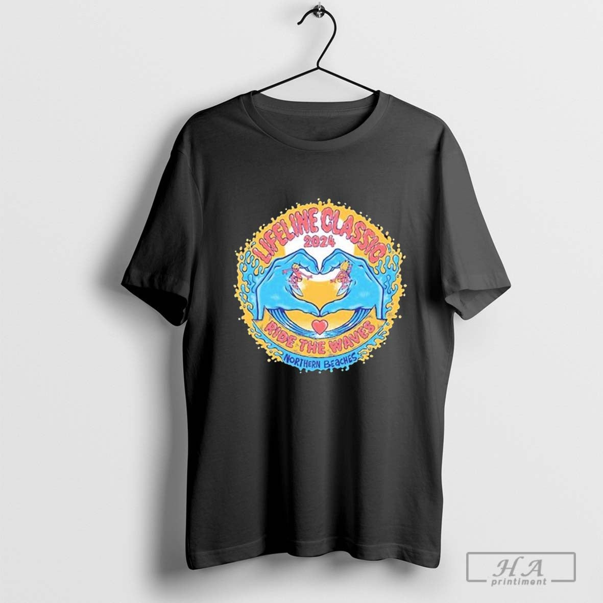 The Lifeline Classic 2024 Northern Beaches Ride The Waves T-shirt
