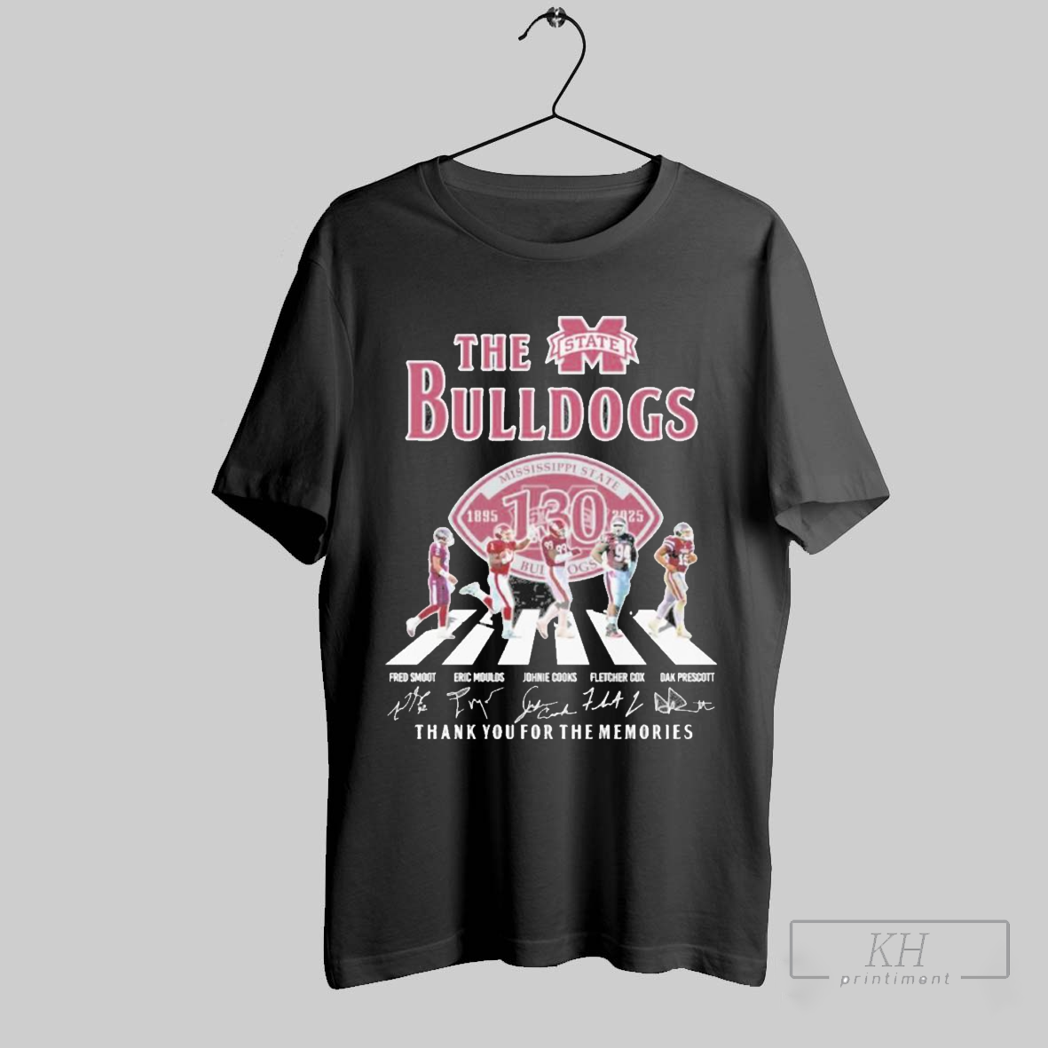 The Mississippi State Bulldogs Football Teams 130th Anniversary 1895 2025 Thank You For The Memories Signatures T Shirt T Shirt