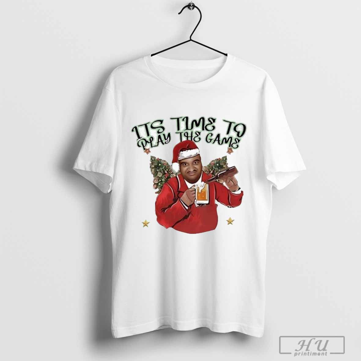 Time To Play The Game Green Christmas T-Shirt