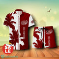 Dr Pepper Palm Tree Combo Hawaiian Shirt & Shorts For Men Women