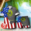 El Jimador USA Flag Aloha Summer Beach Combo Hawaiian Shirt & Shorts For Men Women