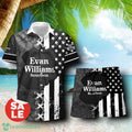 Evan Williams USA Flag Combo Hawaiian Shirt & Shorts For Men Women