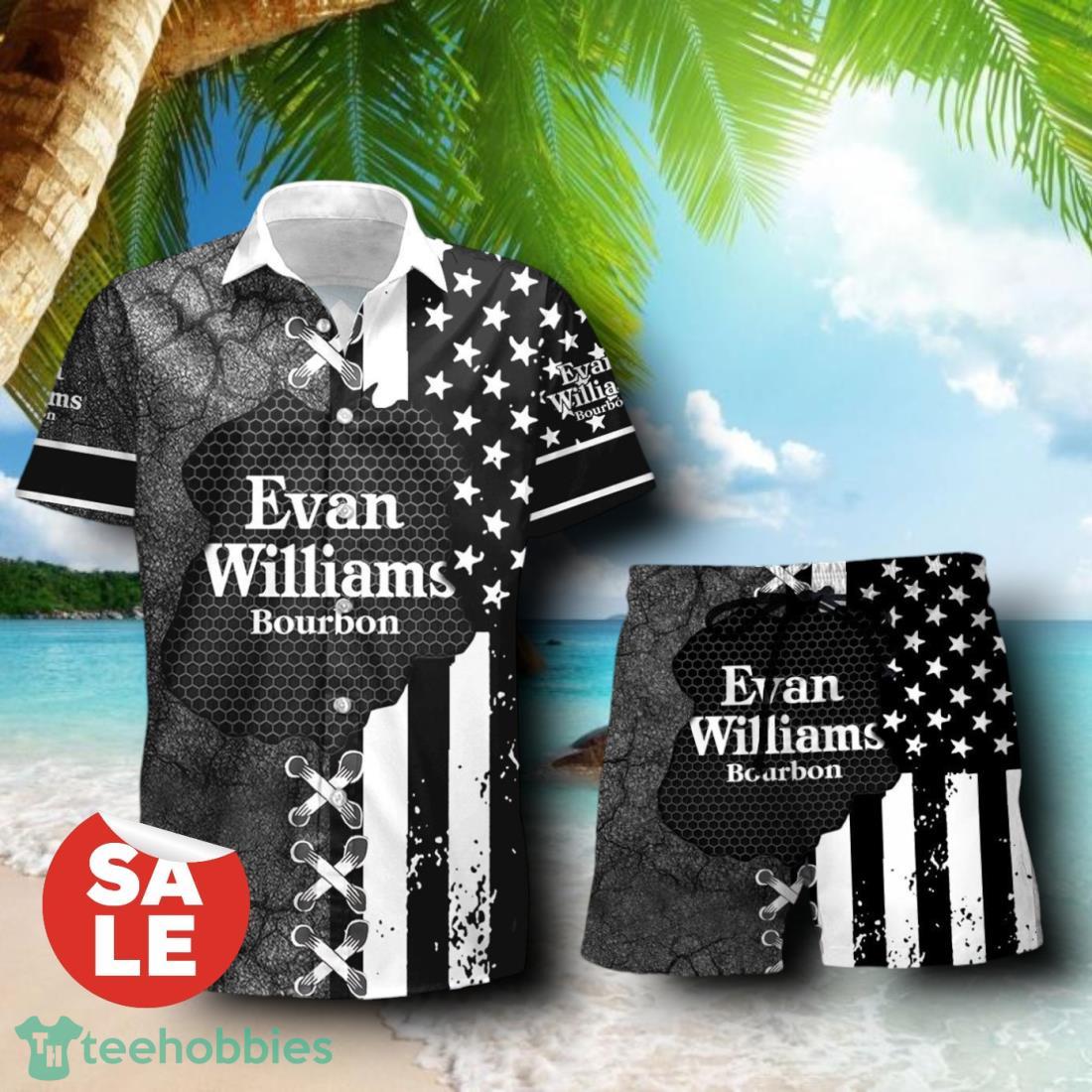 Evan Williams USA Flag Combo Hawaiian Shirt & Shorts For Men Women