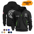 Personalized Name Love Firefighter  Tactical Hoodie