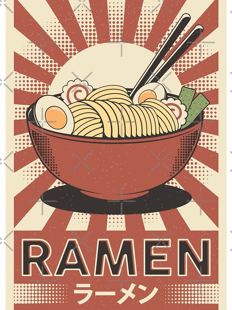 Retro Vintage Japanese Ramen Poster by nomu-nomu