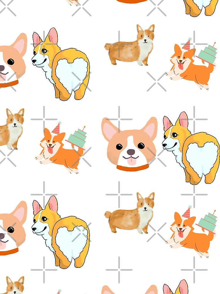 Pack of 4 corgi by CapriCreatives