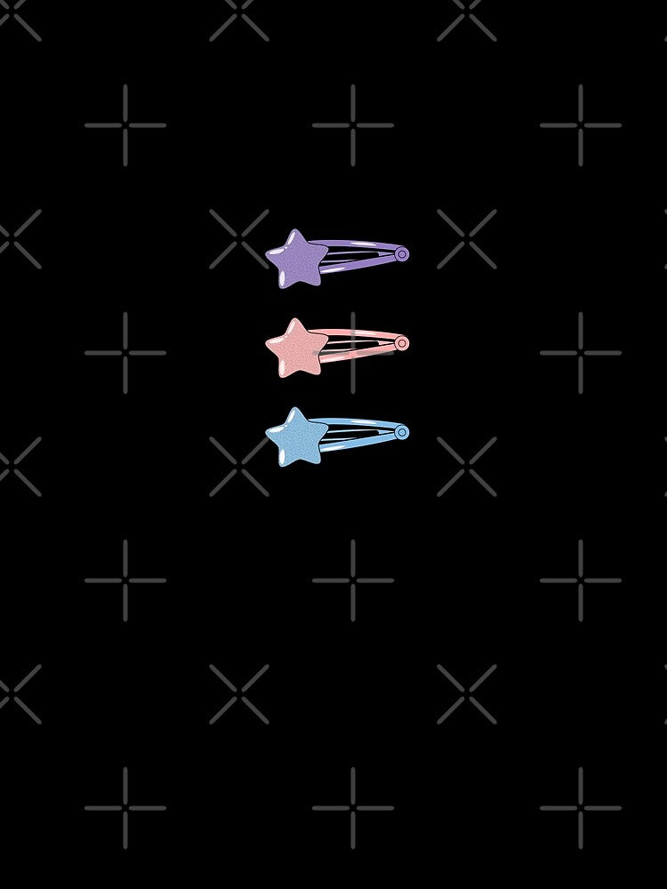 hairclips 90s pastel sparkle star pack by Artyselley