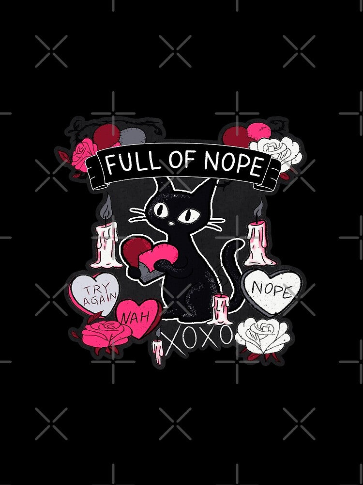 Full of Nope – Anti-Valentine Cat by DerpCat Sketches