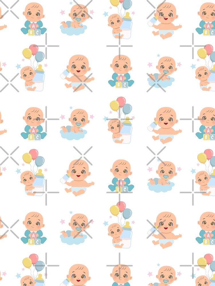 baby on board - baby on bord - baby patterns cute design by Patternrealm