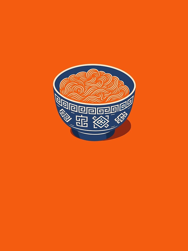 Ramen Bowl Japanese Noodle Retro Illustration by Kunst&Kontrast