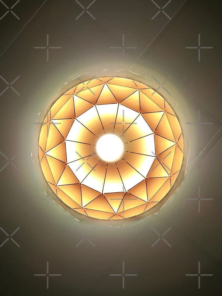 Geometric Study Lamp Glow - Minimalist Dark Academia Aesthetic by Kainicram