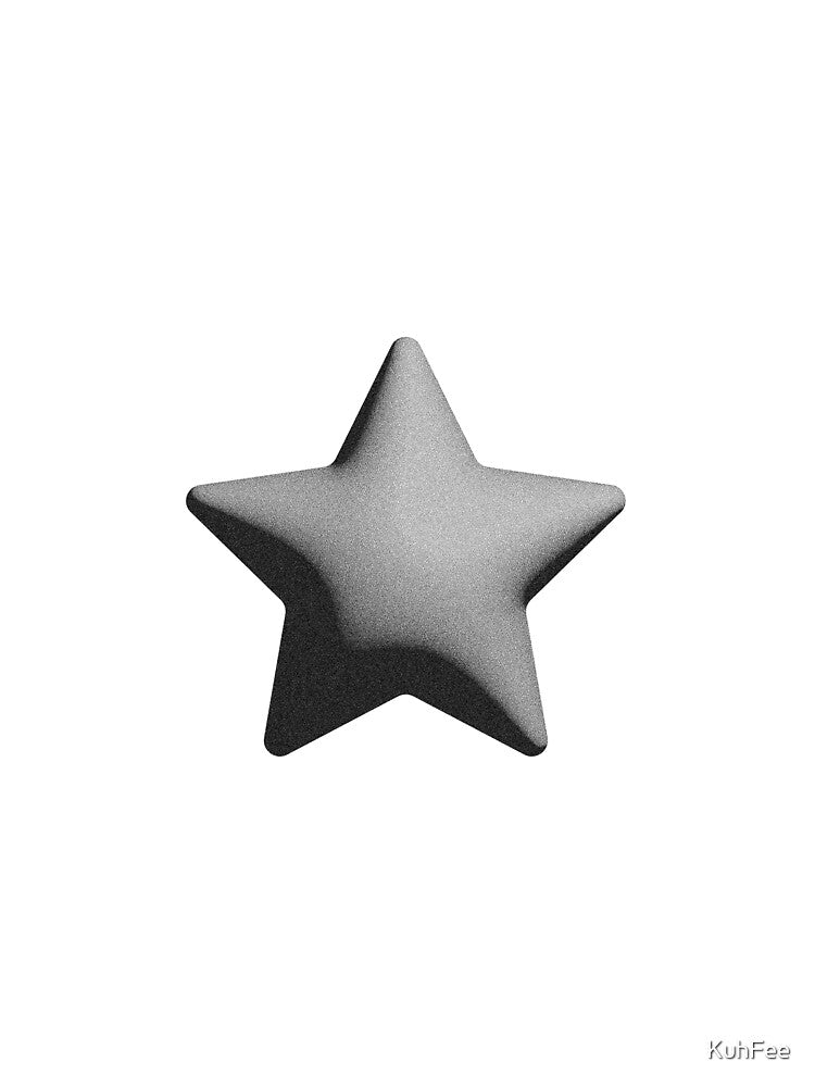 Grayscale Star Grunge retro design by KuhFee