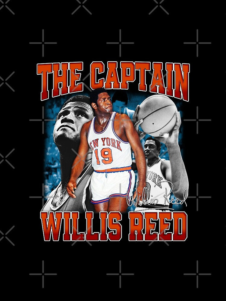 Willis Reed The Captain Basketball Legend Signature Vintage Retro 80s 90s Bootleg Rap Style by Jonas Homenick ⭐⭐⭐⭐⭐(316)