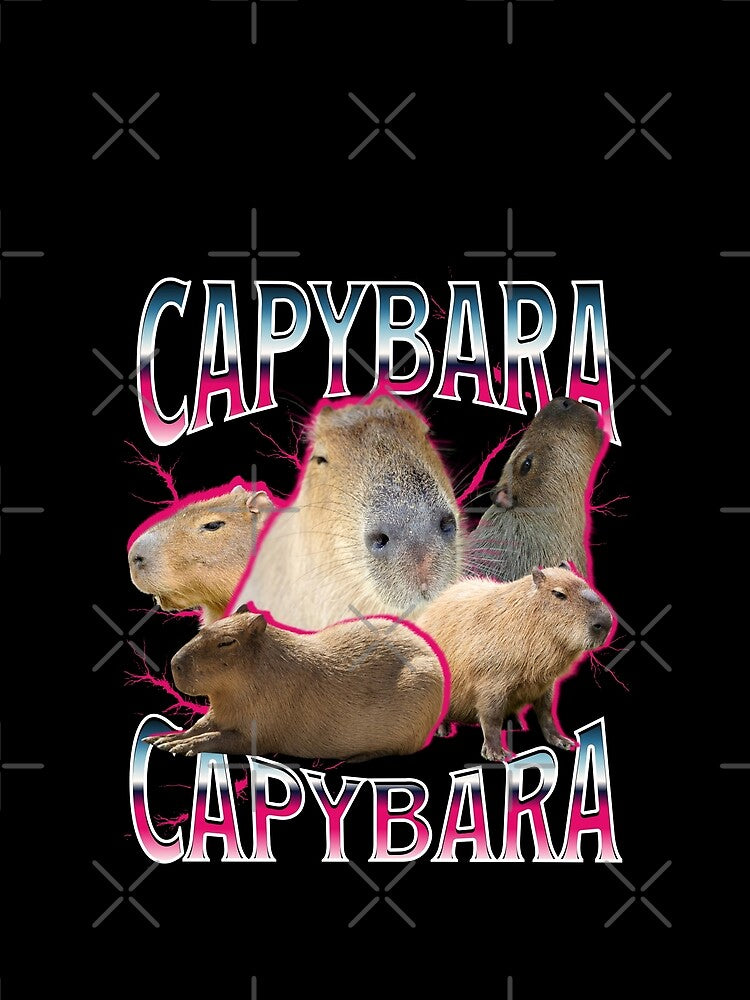 capybara capybara funny capybara meme in 90s bootleg shirt style by PetNamedPeeve