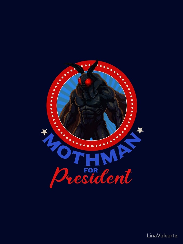 Mothman for President Cryptid Election Campaign Retro Style by LinaValearte
