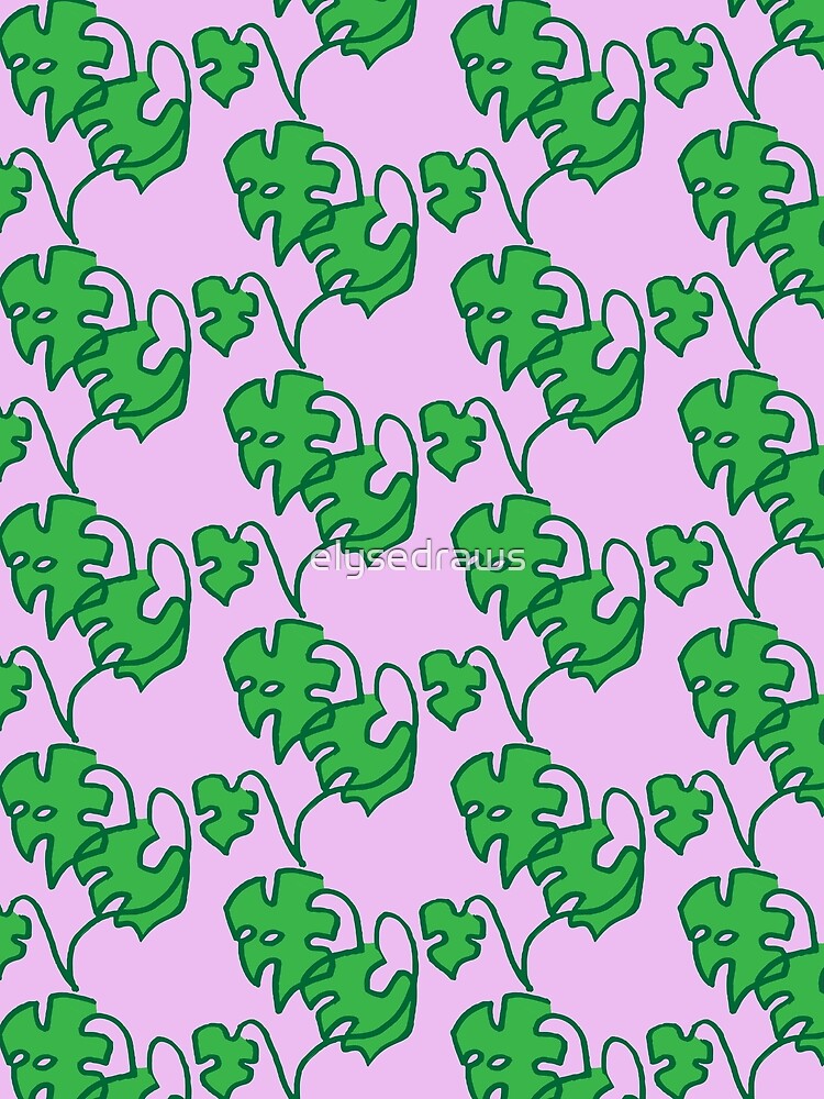 Green Abstract Monstera by elysedraws