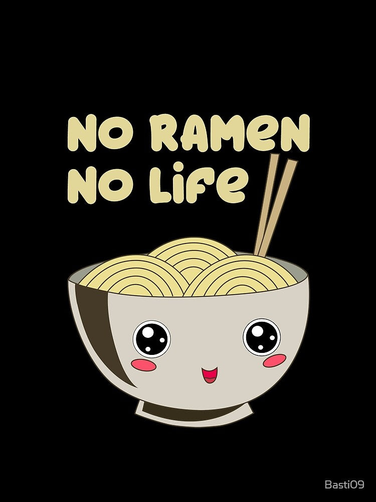 Kawaii Ramen Bowl Japanese Noodles Miso Noodle Soup by Basti09