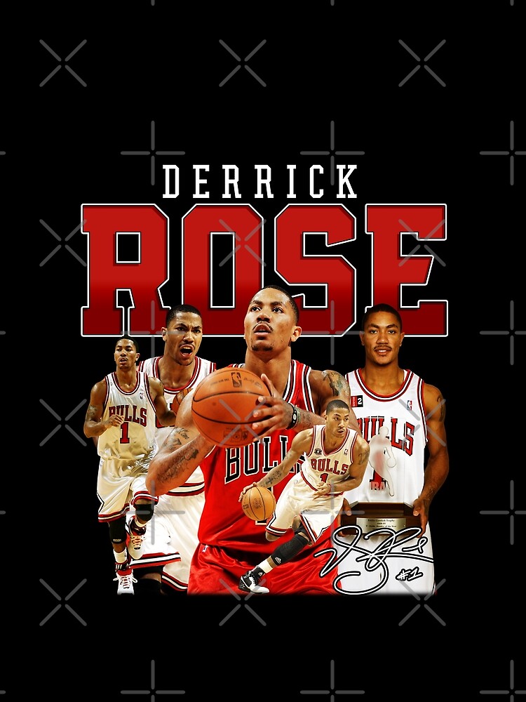 Derrick Rose MVP Chicago Basketball Signature Vintage Retro 80s 90s Bootleg Rap Style by Isabella Heller ⭐⭐⭐⭐⭐(316)