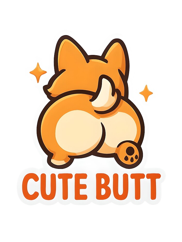 Cute Butt Corgi, Fun Dog Art, Pet Lover Gift by ballcraze