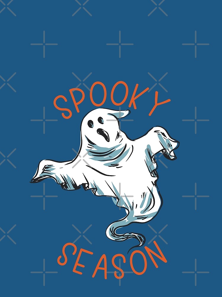 Cute and Creepy Halloween Ghost, Spooky Season Halloween Spirit by Ransyn Art