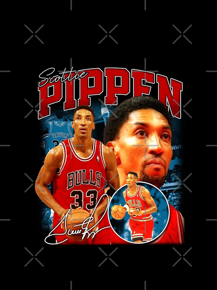 Scottie Pippen Basketball Legend Chicago Signature Vintage Retro 80s 90s Bootleg Rap Style by Isabella Heller ⭐⭐⭐⭐⭐(316)