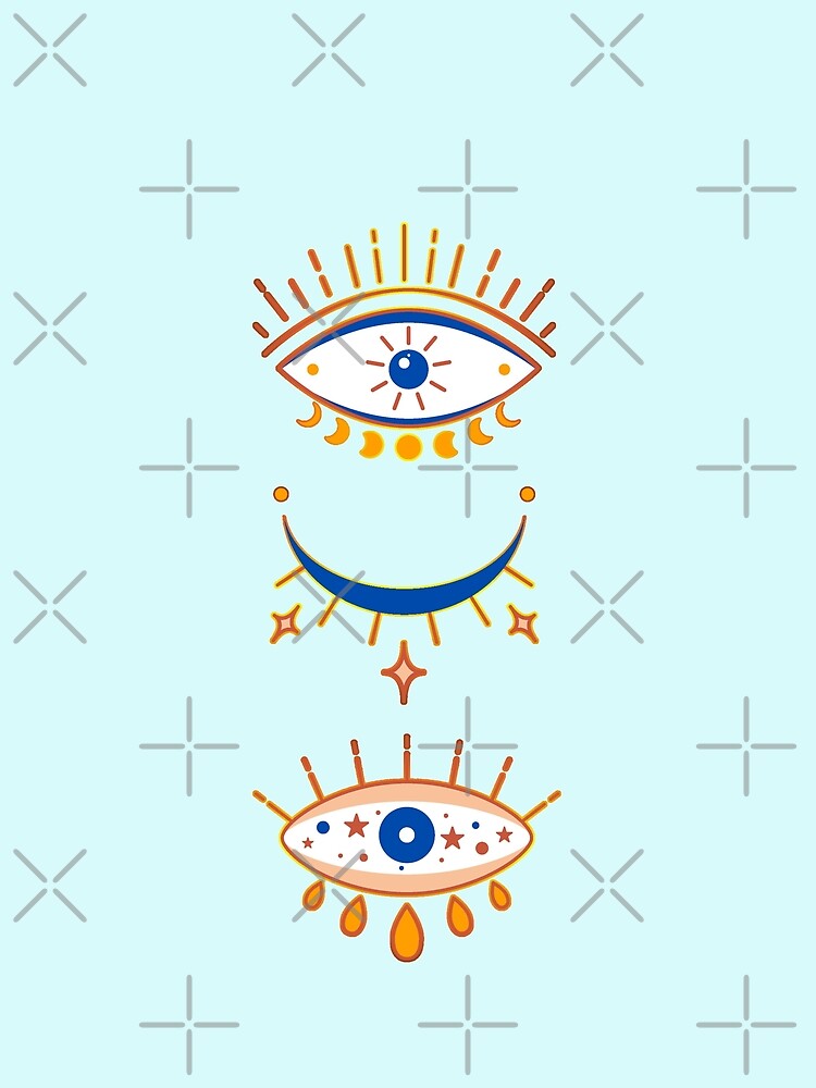 Evil Eyes Chakra Energy Meditation Hamsa Mystical Celestial by Nzgiftsandmore