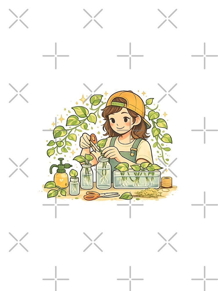Cute Pothos Propagator Plant Parent Life Art Perfect Sticker Gift Idea by Divakar Fashion