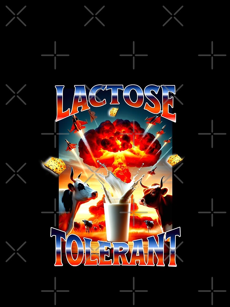 Lactose Tolerant - Funny Pro Dairy in Vintage 90s Bootleg Style by PetNamedPeeve