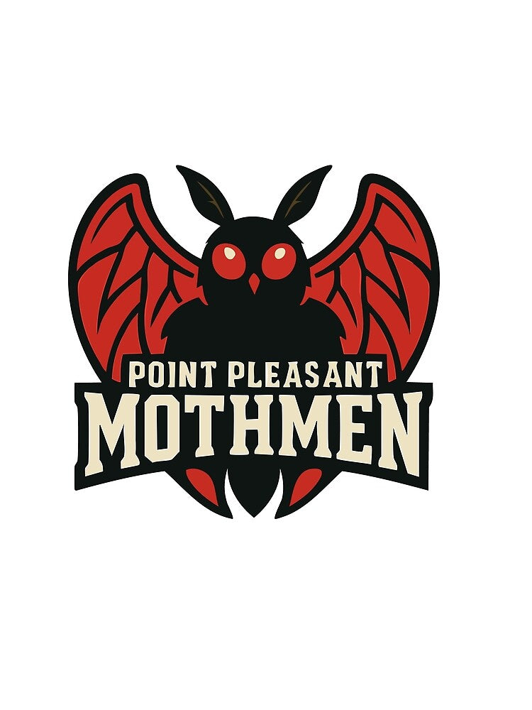 Mothman Sports Logo – Point Pleasant Team Mascot by Folk Bestiary