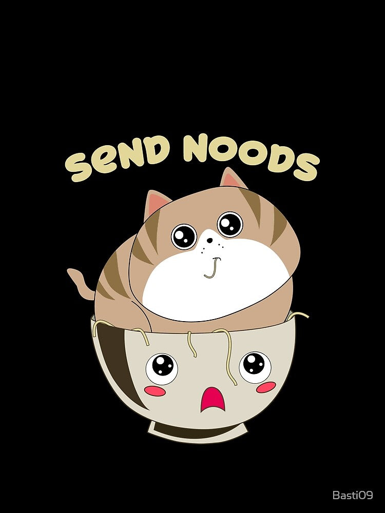 Send Noods Kawaii Ramen Bowl with a Cat by Basti09