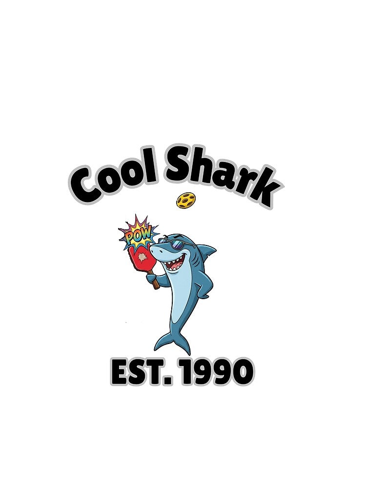 Vintage Cool Shark Pickleball Est 1990 - Court Shark Smash by "Positive Vibes & Daily Lifestyle"
