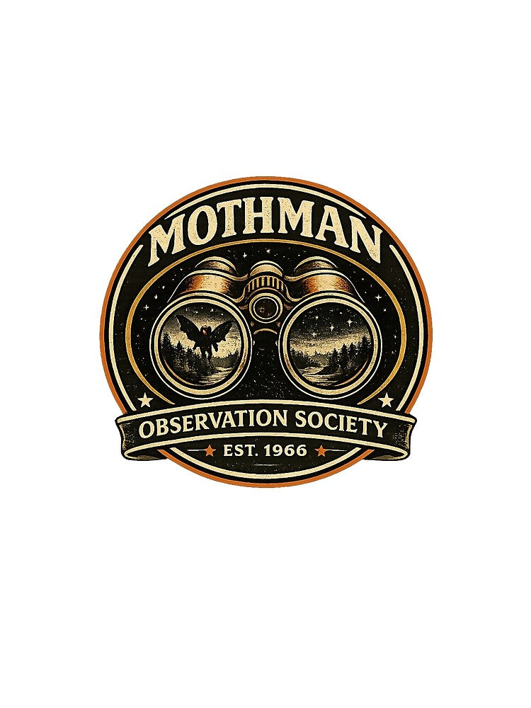 Mothman Observation Society | Vintage Cryptid Club Logo| Est. 1966 by Rewind Society