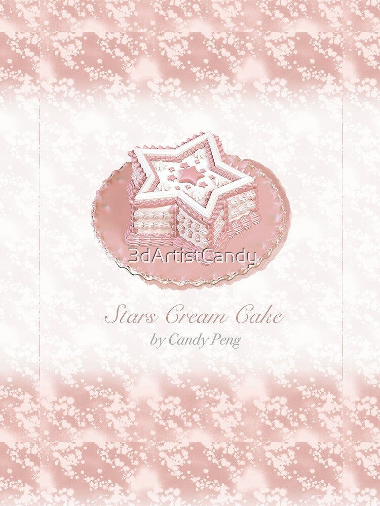 Stars Cream Cake 3d Rendering style by 3dArtistCandy
