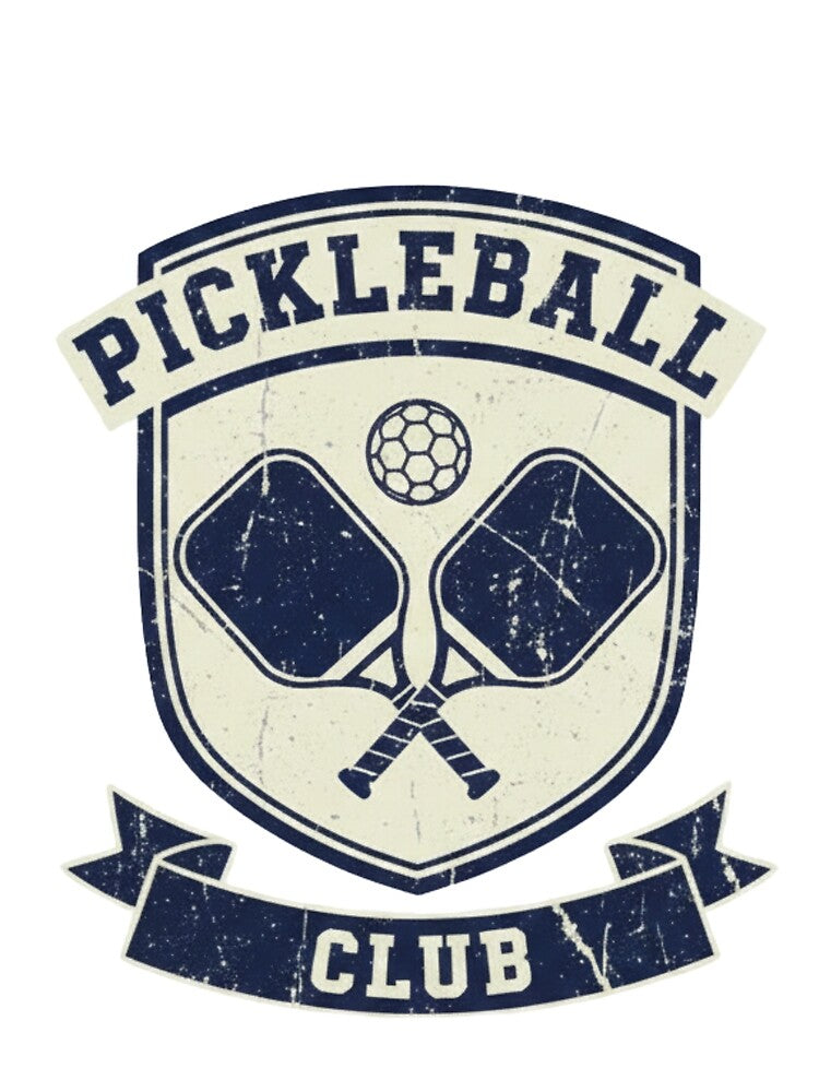 Vintage Pickleball Club Hoodie - Collegiate Sports Pullover - Retro Team Apparel - Distressed Pickleball Player Gift - Old School Charm by GeniePixel