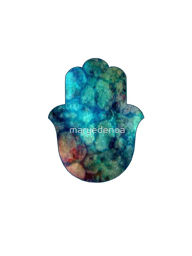 Shiny Abstract Hamsa Hand by maryedenoa