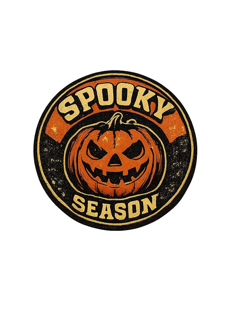 Spooky Season Retro Badge | Vintage Varsity Halloween Patch Design by MOCH- ART