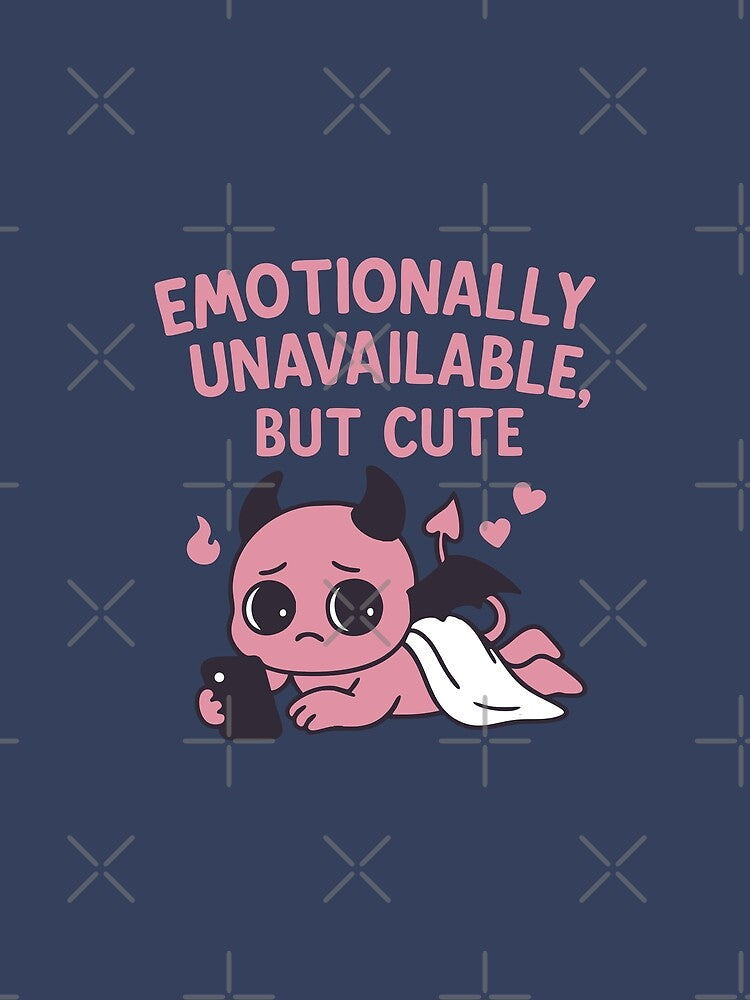 Emotionally Unavailable but Cute – Funny Kawaii Demon by TeeLabDesign