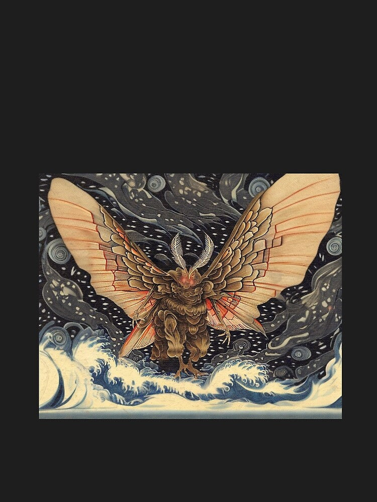 Mothman Japanese Art by Joako Zeta