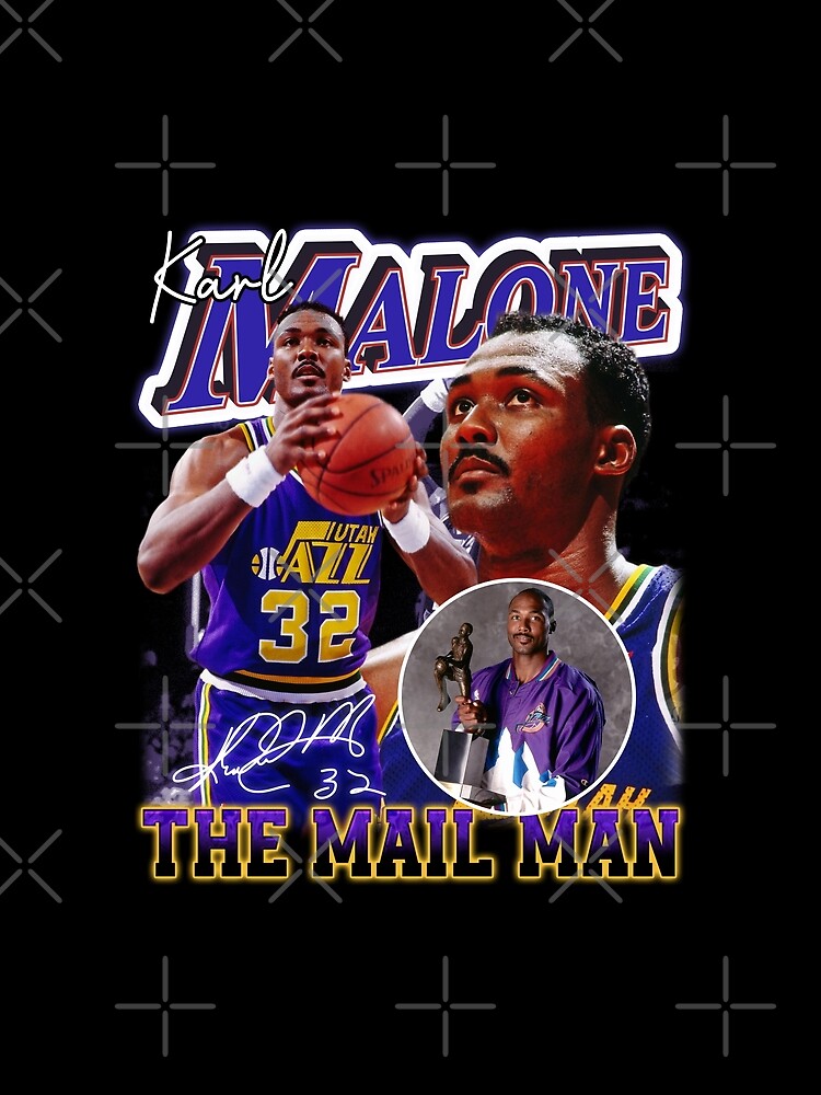 KARL MALONE The Mail Man Basketball Legend Signature Vintage Retro 80s 90s Bootleg Rap Style by Jonas Homenick ⭐⭐⭐⭐⭐(316)