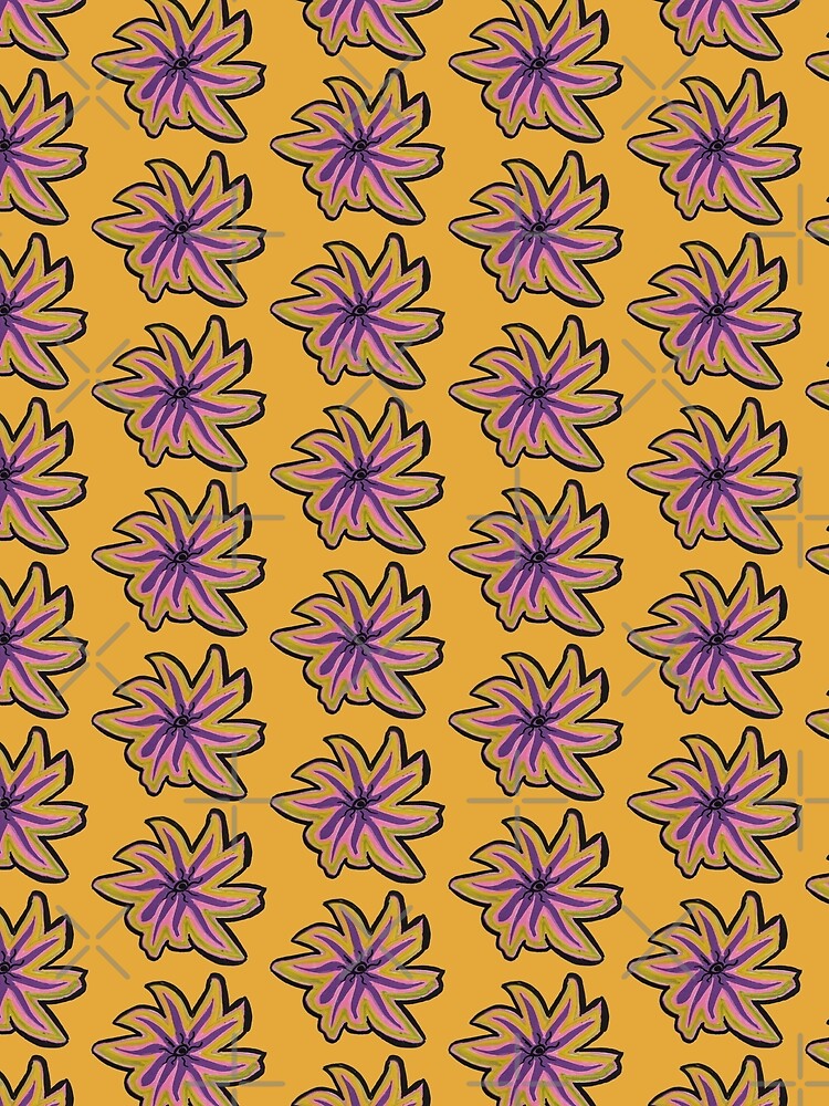 Groovy 70s Starburst Floral - Honey Amber Edition by energyoflove333